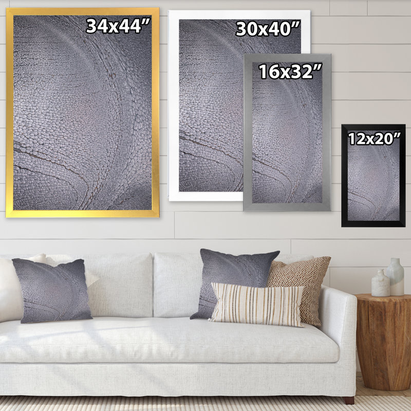 Art mural sur toile luxueux gris fluo de luxe VII, H 20 po x l 12 po x P 1 po, Cadre noir