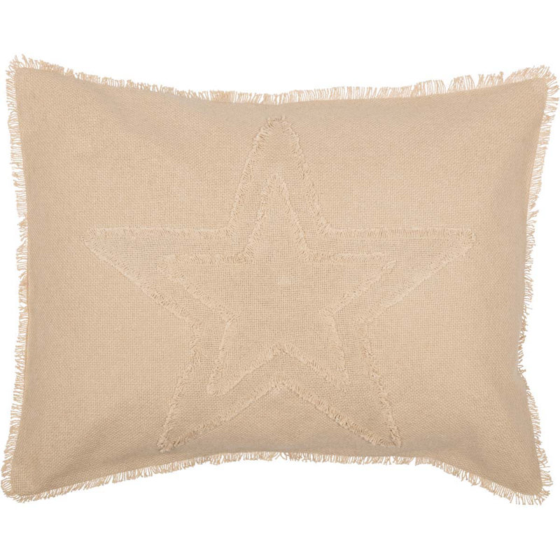 Burlap Antique White Star Standard Sham, Standard, Antique White