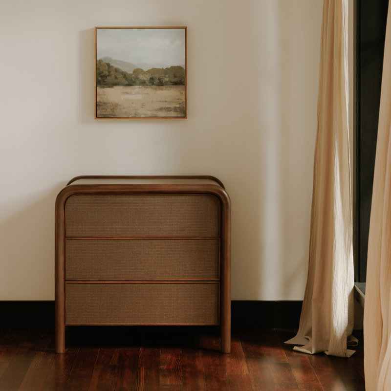 Rye 3 - Drawer Solid Wood Nightstand