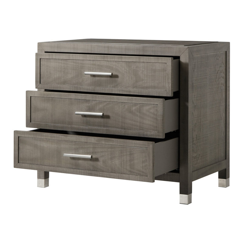 Raffles 3 - Drawer Solid Wood Nightstand