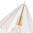 1-Light White & Gold Geometric Pendant Light, Adjustable Height 15.75"-93.7", Sloped Ceiling Compatible, E26 Socket, ETL Listed