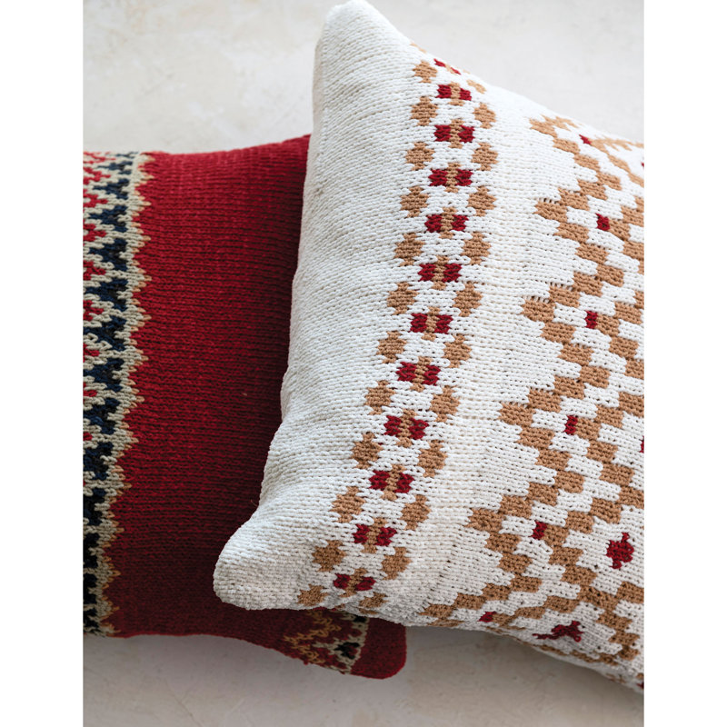Geometric Cotton Reversible Throw Pillow