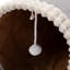 Lit-chat gris en coton PP avec boules suspendues