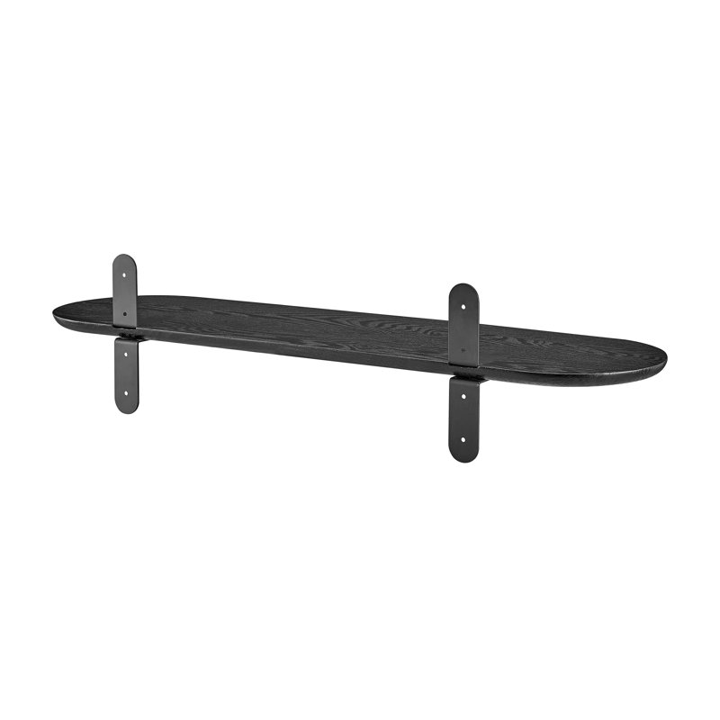 Poe Oval Bracket Shelf, Black, Black