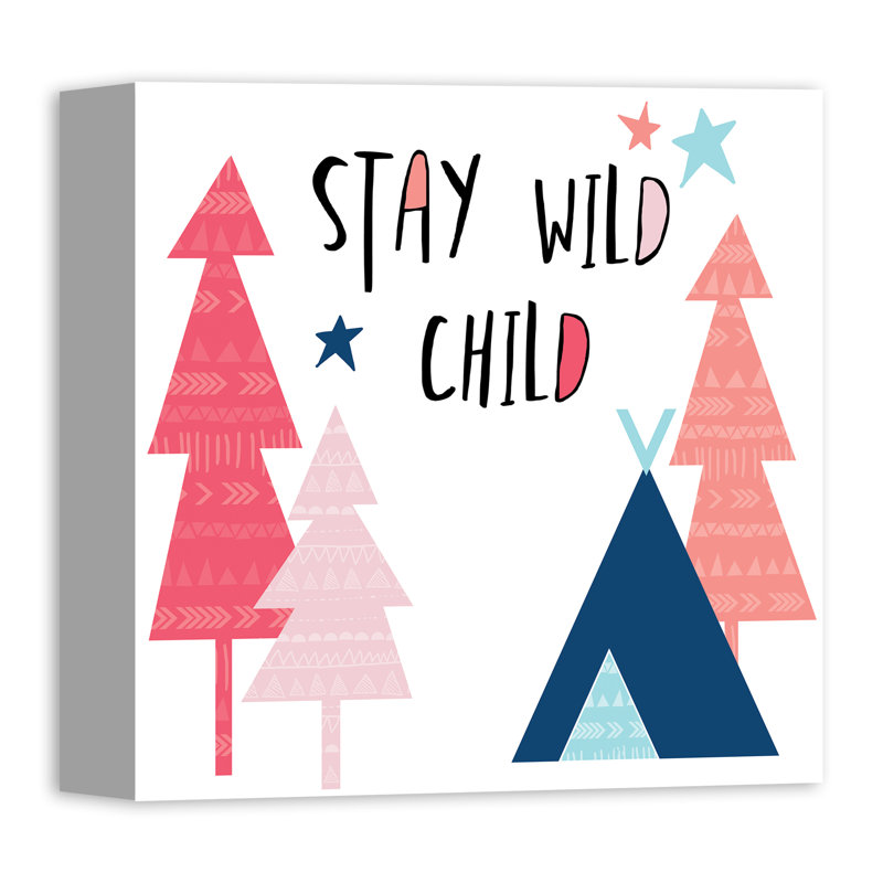 Rayne Stay Wild Child Art, 12" H x 12" W, Wrapped Canvas