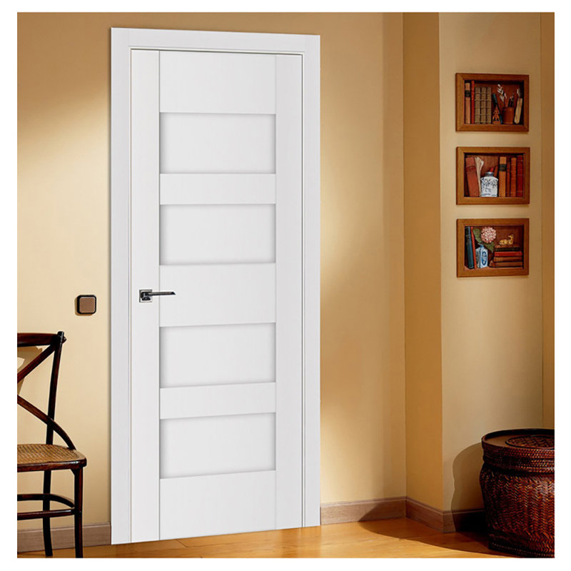 Porte intérieure stratifiée blanc doux pré-suspendu Stile 041, 29,75 po x 80 po, Gauche