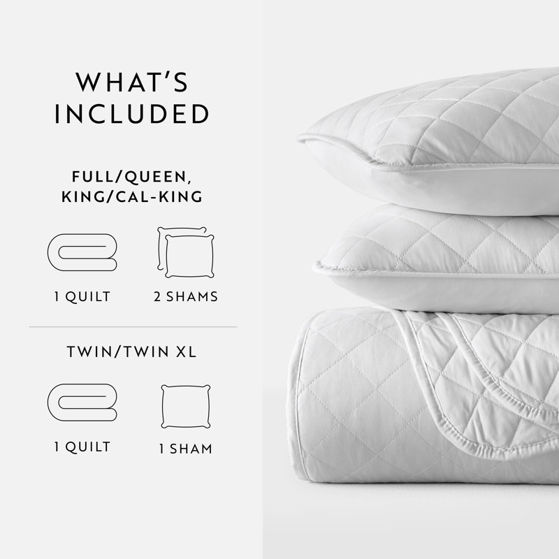 Light Gray Twin Microfiber Reversible Quilt Set
