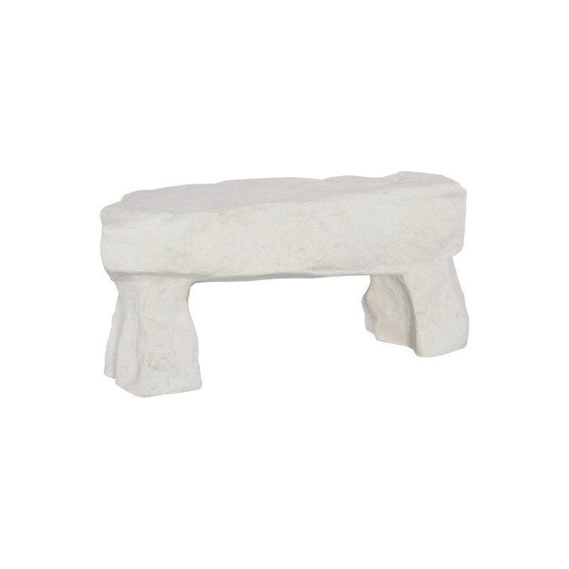 White Stone Cast Stone Bench