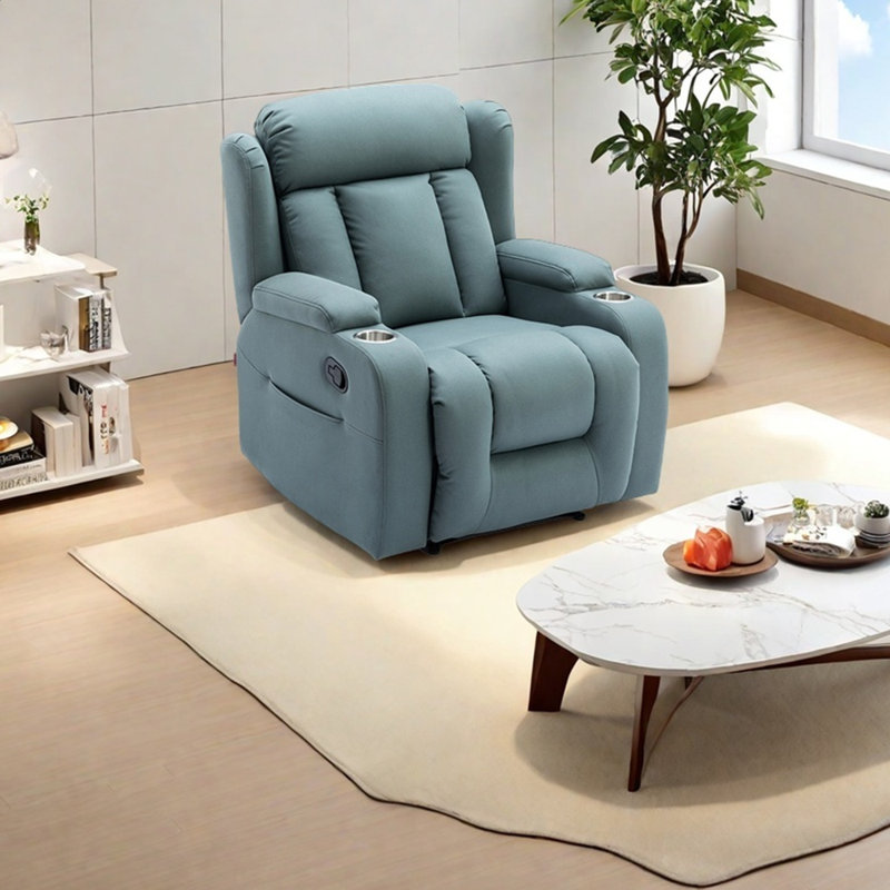 An ergonomic and comfortable lounge chair, Turquoise Leathaire