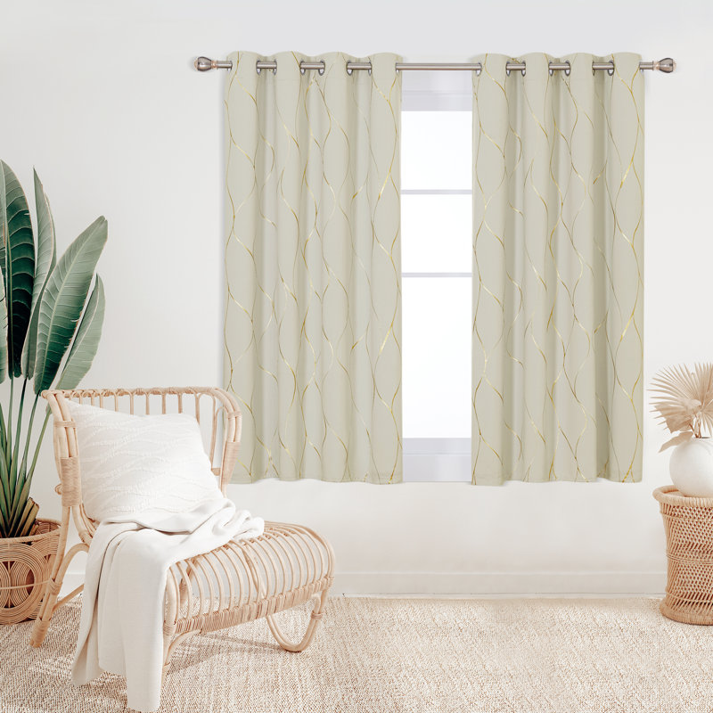 Valmar Blackout Curtain Pair, Dark Beige, Width 168 x Drop 138cm