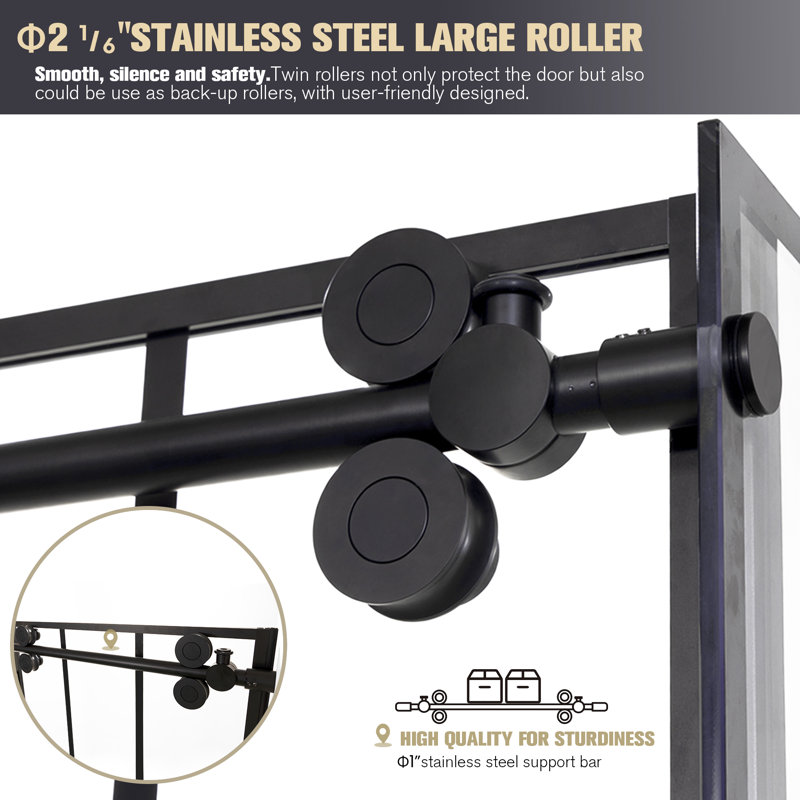 Puente 48'' Matte Black Framed Rectangle Shower Enclosure