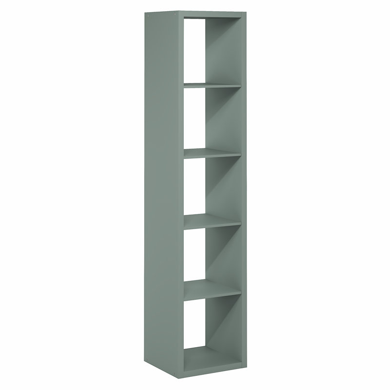 Arlton 6-Cube Bookcase, Green, (5 Shevles) 71.93"H x 15.87"W x 14.57"D