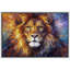 Art de lion, images d'animaux majestueux, impression sur toile encadrée-126032366-126032364