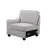 Leo 125" Light Gray Linen 7Pc Modular L-Shape Sectional Sofa and Ottoman-1025222541
