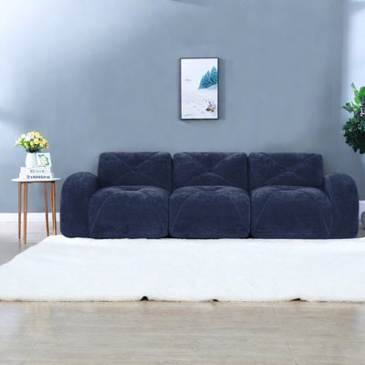 Canapés confortables en velours, conception modulaire pour la maison, aucun assemblage requis
