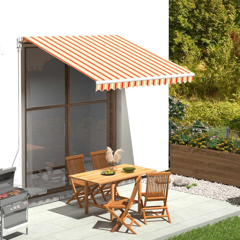 VidaXL Polyester Cover Patio Awning, 96.5" W x 110.2" L