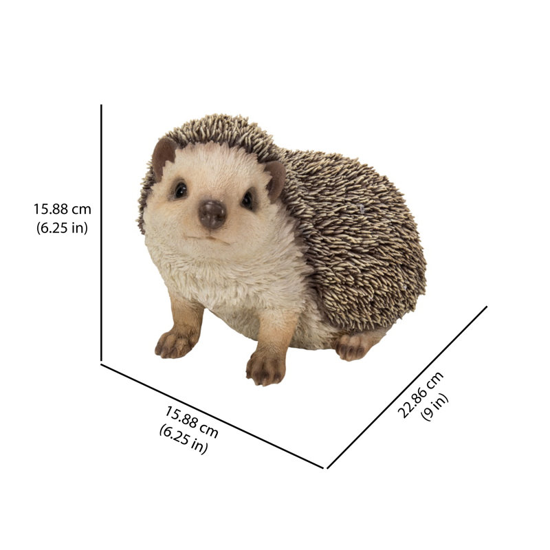 Life-Like Crawling Hedgehog Polyresin Garden Statue