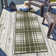 Tatasha Plaid Power Loom Polypropylene Plastic Indoor/Outdoor Area Rug in White/Green