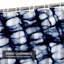 Rideau de douche à motif abstrait indigo bleu marine avec 12 crochets-1421403765