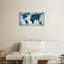 Impression sur toile multicolore carte du monde-93059213