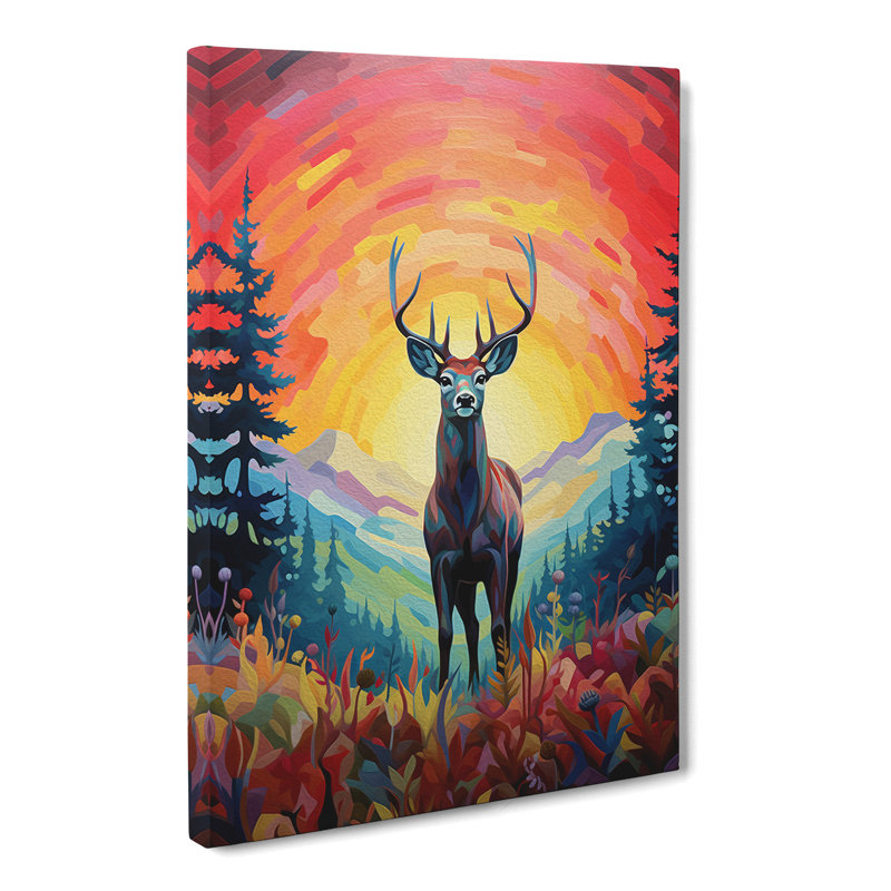 Deer Colour Field - Rectangle Print, 76cm H x 50cm W x 3cm D