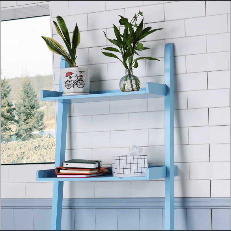 Versatile 5-Tier Ladder Shelf for Extra Storage and Stylish Display, Blue