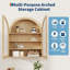 Solid Wood Oval Accent Cabinet-1694448498