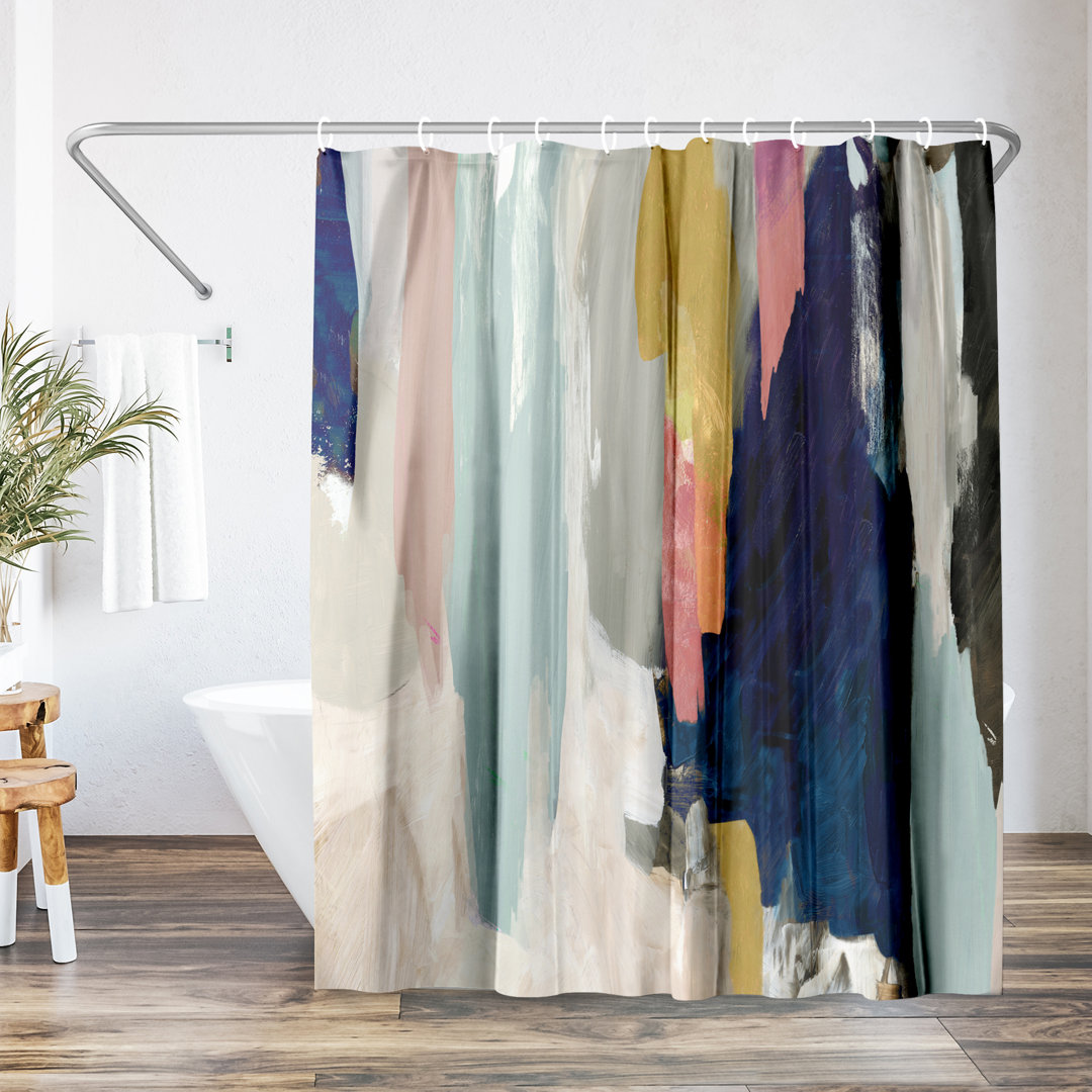 Abstract Shower Curtain Somber by PI Creative Art East Urban Home
