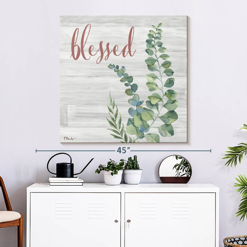Fleur d'eucalyptus Harnek II, H 33 po x l 33 po