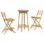  Ensemble de bar extérieur pliable en bambou naturel