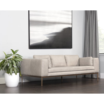 Canapé en cuir 85,5 po