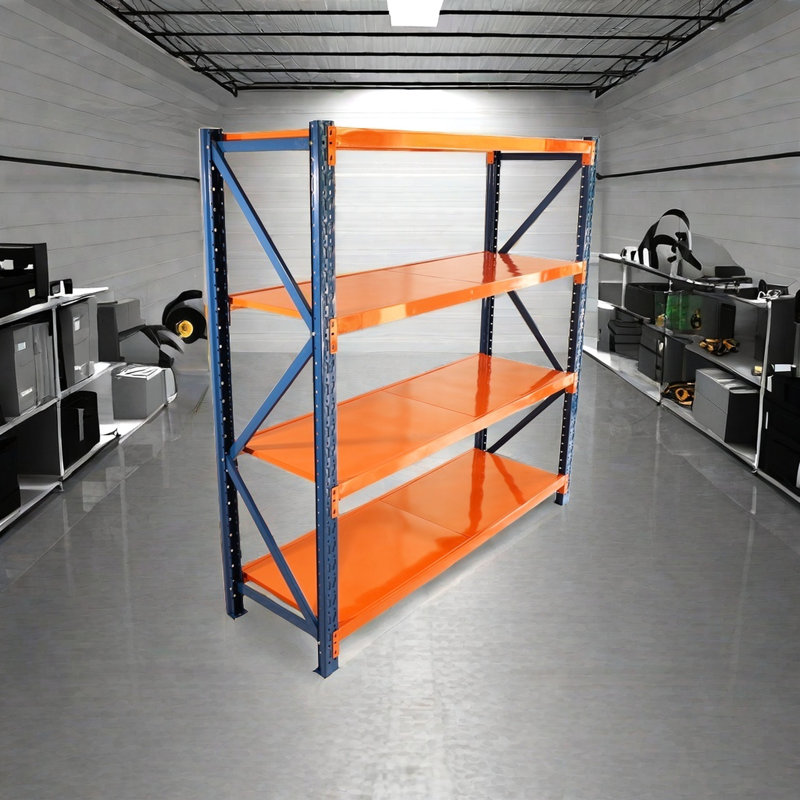 Étagère robuste pour usage commercial - capacité de 4 400 lb, 4 niveaux, réglable, tablettes de rangement en métal pour niveaux de service, 1 100 par tablette, structure stable