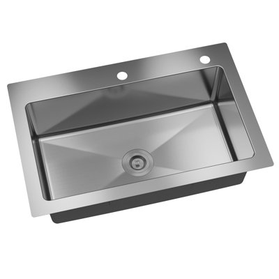33'' L Single Bowl Stainless Steel Kitchen Sink