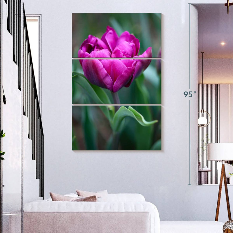 Harnek tulipe fuchsia, H 74 po x l 48 po