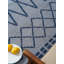 Light Blue Wool Handmade Geometric Indoor Area Rugs Hand Knotted Rectangle-1432003026