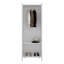 Home 2 Doors Closet System Armoire, Hanging Rod And Storage Shelf, Modern Armoire For Bedroom Organization Storage, Stained Walnut-1968290893