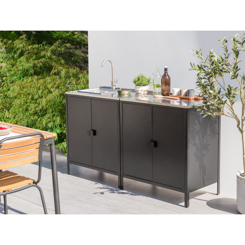 Beliani 160cm 2 Modular Outdoor Kitchen