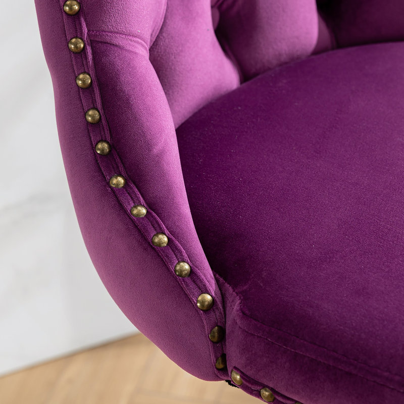 Tabourets de bar pivotants en mauve à hauteur réglable avec repose-pieds