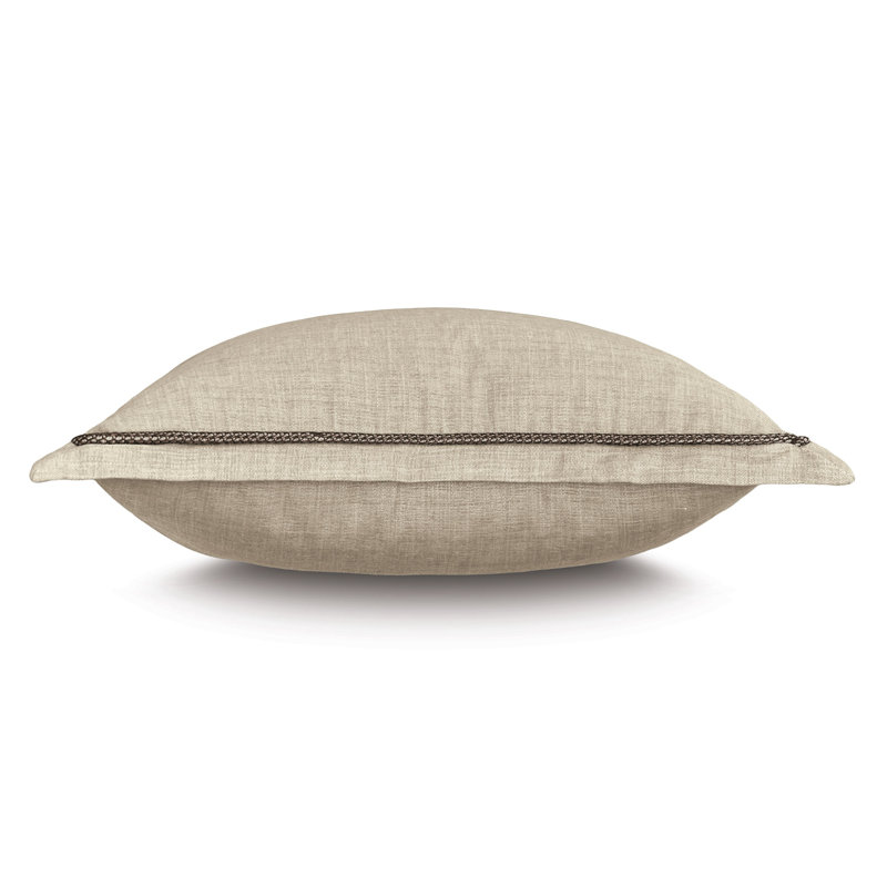 Coussin Rosecliff, Carré 24 po, Couleur unie kaki