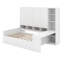 Lit de jour double en bois avec tiroirs, bureau et tablettes-281066191
