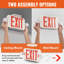 Thermoplastic Surface-Mounted LED Emergency Exit Combo Sign