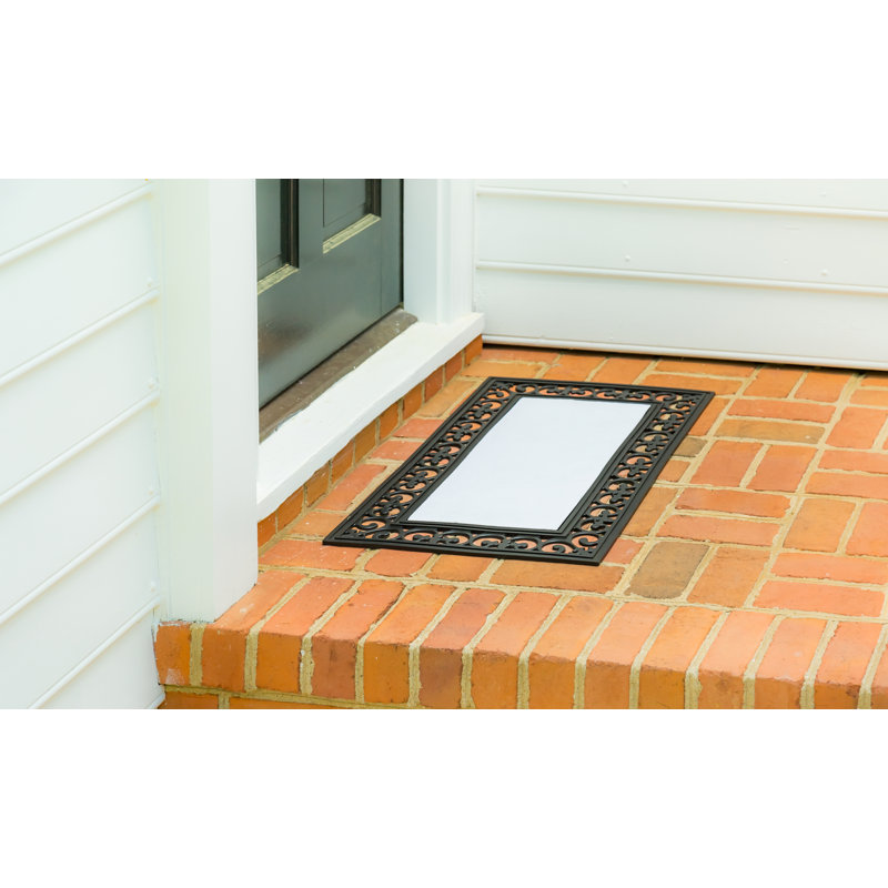 Allende Sassafras Fall Holiday Set of 5 Door Mats with Rubber Display Frame, Collection #6