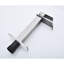 Robinet de meuble-lavabo de salle de bain avec bec cascade, nickel brossé et aérateur accrédité 1,2 GPM, robinet de construction durable, utilisation-121677881