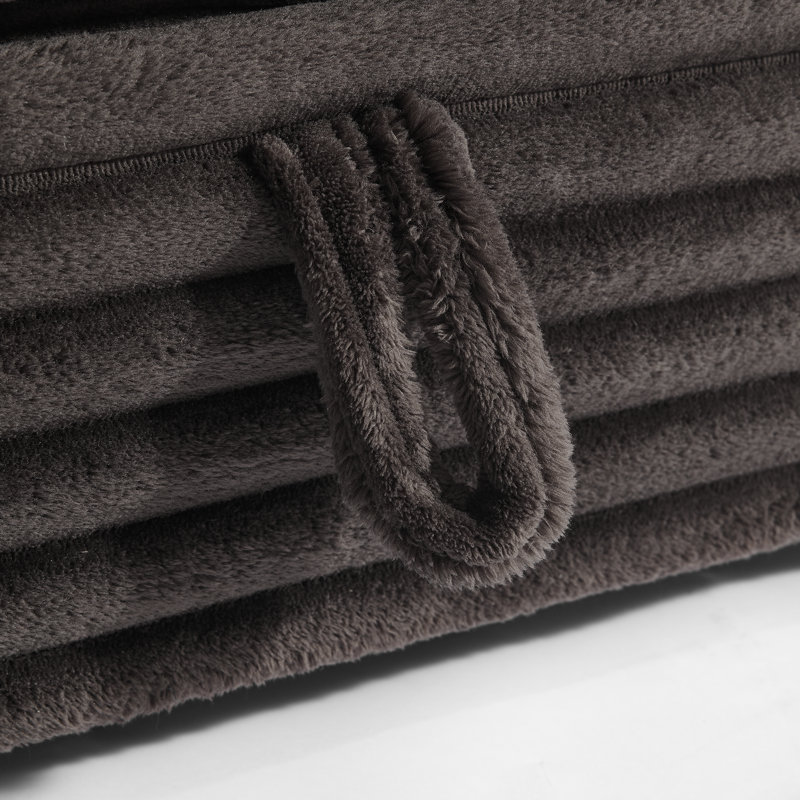 Repose-pieds de rangement Ermia, Chocolat