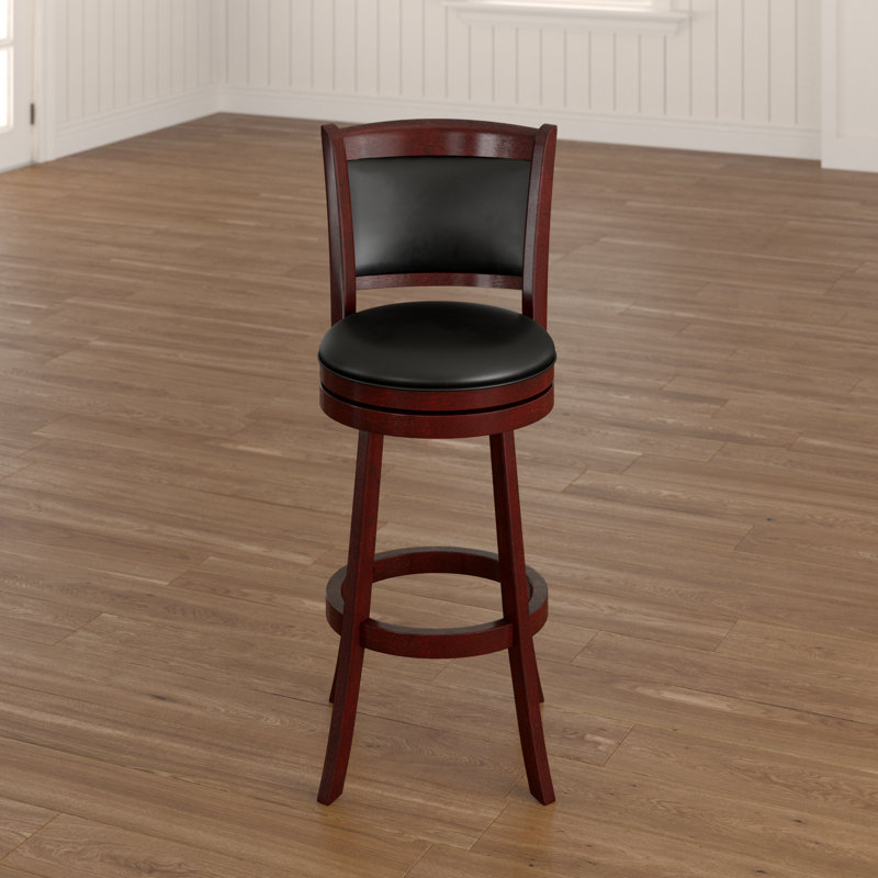 Leda Swivel Upholstered Counter Stool with Solid Wood Frame, Bar Stool (29.94” Seat Height)