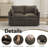 55.4" Wide Modular Storage Loveseat Sofa-1777350740