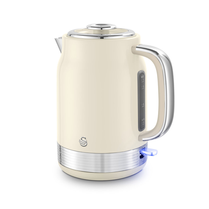 Swan Retro 1.7L Jug Kettle, Rapid Boil, Removable Limescale Filter, Easy Pour, 360 Degree Base, Water Indicator Window and Boil Dry Protection, 3KW