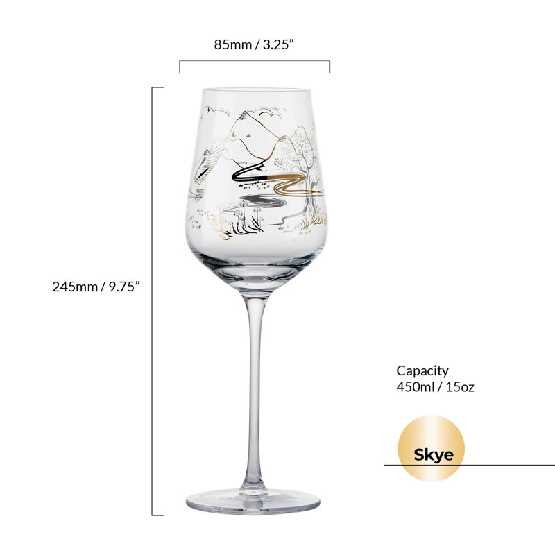 15,25 oz. Skye Verre à vin en verre