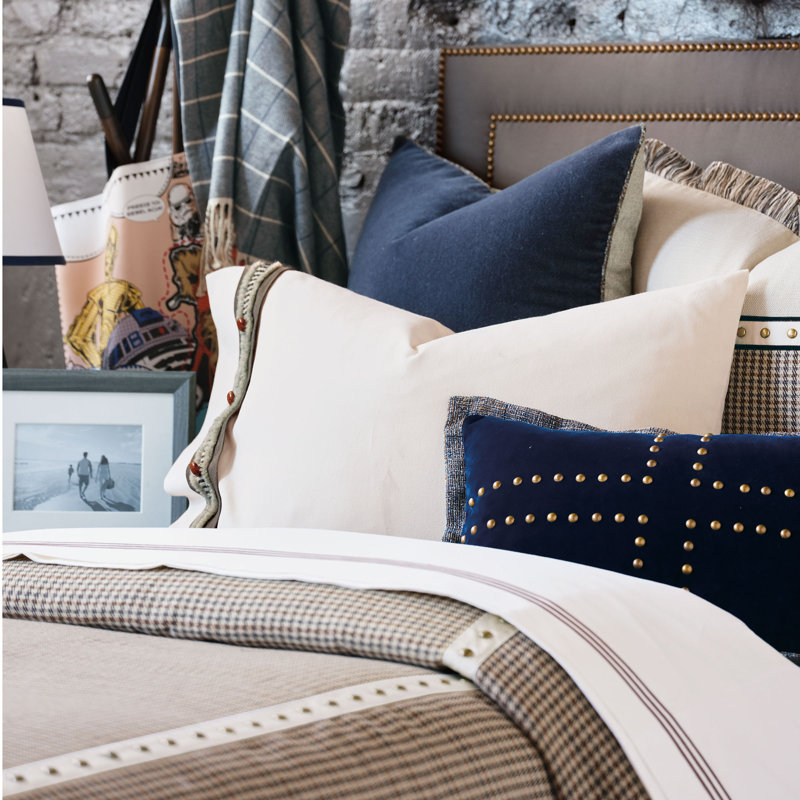 Coussin rectangulaire en coton Edward, Bas
