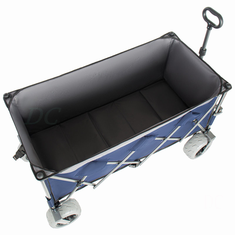 Chariot utilitaire pliable robuste de 52 pouces, 560Lbs, cadre ultra-stable breveté, pliable 1: 6, peu encombrant, portable et pliable pour la plage, le sport et le jardin